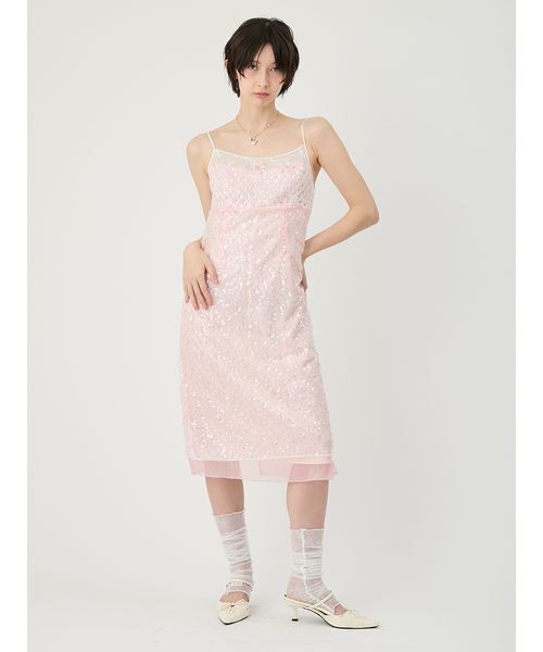 LILY BROWN（リリーブラウン）の「[L.B CANDY STOCK]シャイニーワンピース（ワンピース・レディース・ブラック/ミント/ピンク・F）」の3枚目の写真