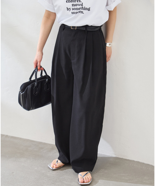 JOURNAL STANDARD(ジャーナルスタンダード)の「《追加》アイアスストレッチコクーンパンツ(その他パンツ・レディース・ブラック・36/38)」の1枚目の写真