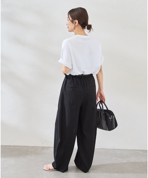 JOURNAL STANDARD(ジャーナルスタンダード)の「《追加》アイアスストレッチコクーンパンツ(その他パンツ・レディース・ブラック・36/38)」の4枚目の写真