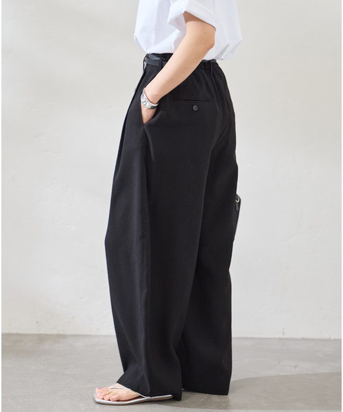 JOURNAL STANDARD(ジャーナルスタンダード)の「《追加》アイアスストレッチコクーンパンツ(その他パンツ・レディース・ブラック・36/38)」の6枚目の写真