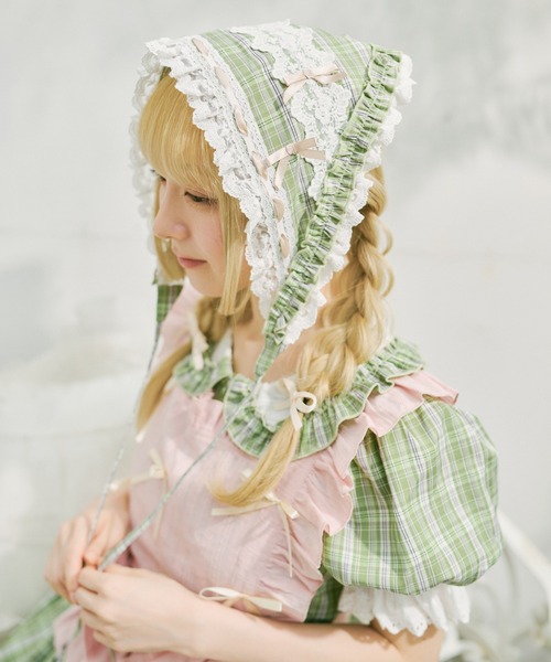 kutir(クティール)の「【クティールとレトロ】アソートフリルリボンバブーシュカ/ヘッドドレス(その他ヘアアクセサリー・レディース・グリーン/ブルー/アイボリー/レッド/オフホワイト・FREE)」の20枚目の写真