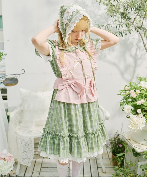 kutir(クティール)の「【クティールとレトロ】アソートフリルリボンバブーシュカ/ヘッドドレス(その他ヘアアクセサリー・レディース・グリーン/ブルー/アイボリー/レッド/オフホワイト・FREE)」の18枚目の写真