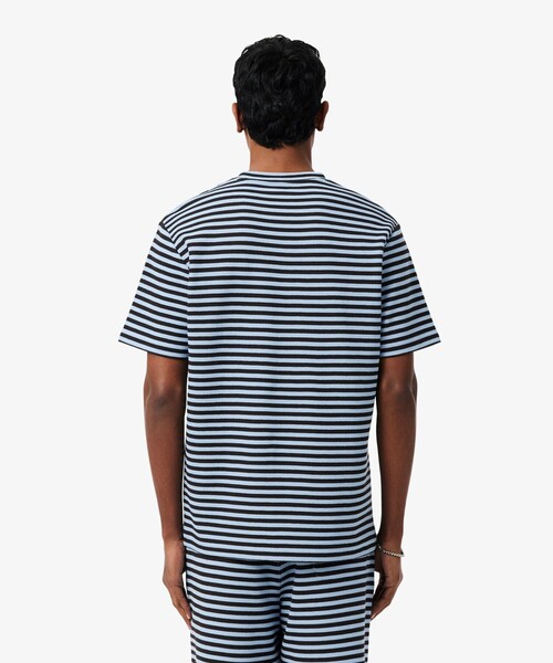 LACOSTE（ラコステ）の「ニットライクボーダーTシャツ（Tシャツ/カットソー・メンズ・オレンジ/ライトブルー・2/3/5/4）」の16枚目の写真