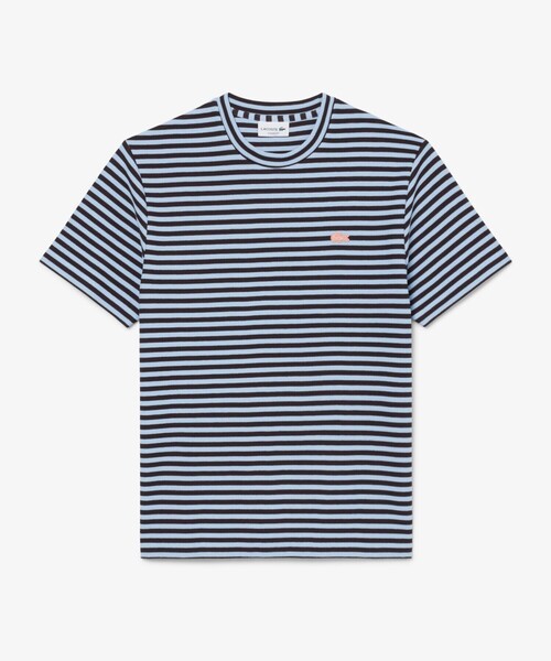LACOSTE（ラコステ）の「ニットライクボーダーTシャツ（Tシャツ/カットソー・メンズ・オレンジ/ライトブルー・2/3/5/4）」の15枚目の写真