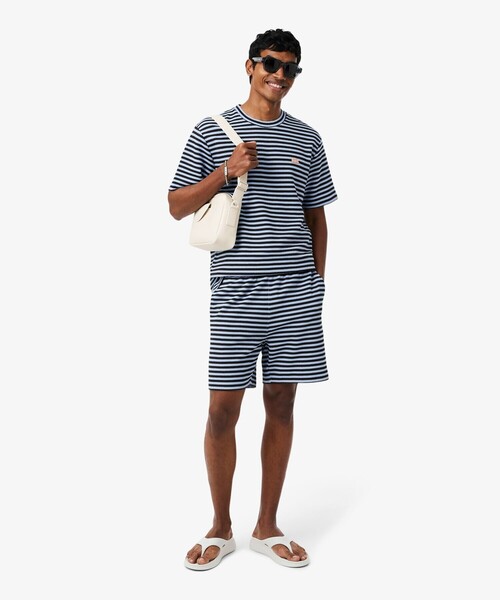 LACOSTE（ラコステ）の「ニットライクボーダーTシャツ（Tシャツ/カットソー・メンズ・オレンジ/ライトブルー・2/3/5/4）」の13枚目の写真