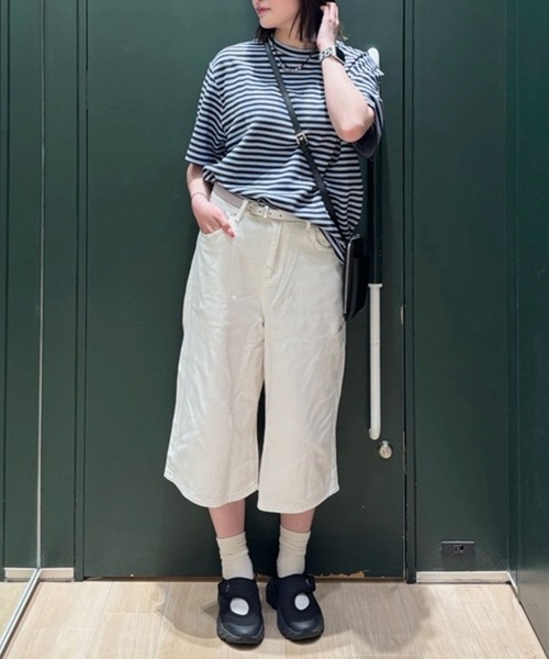 LACOSTE（ラコステ）の「ニットライクボーダーTシャツ（Tシャツ/カットソー・メンズ・オレンジ/ライトブルー・2/3/5/4）」の4枚目の写真