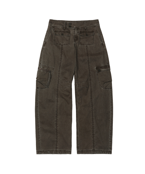 SECONDMONO（セカンドモノローグ）の「Washed Low-Rise Cargo Pant [BROWN]_SEWPT014BROWN（その他パンツ・レディース・その他・SMALL/MEDIUM/LARGE）」の5枚目の写真