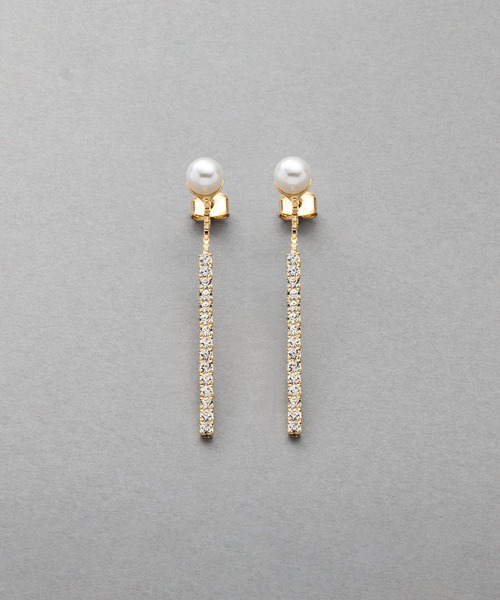 Cream dot.(クリームドット)の「パール×ビジューバーの揺れ感ピアス/イヤリング(ピアス(両耳用)・レディース・ピンク系その他/シルバー/ゴールド系その他/シルバー系その他/ピンクゴールド/ゴールド・ONE SIZE)」の14枚目の写真