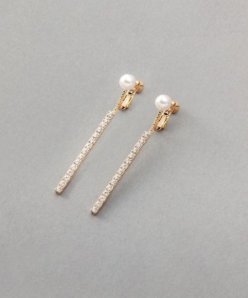 Cream dot.(クリームドット)の「パール×ビジューバーの揺れ感ピアス/イヤリング(ピアス(両耳用)・レディース・ピンク系その他/シルバー/ゴールド系その他/シルバー系その他/ピンクゴールド/ゴールド・ONE SIZE)」の18枚目の写真