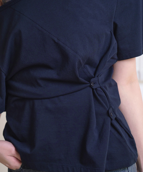 WOOALONG(ウアロン)の「Light slim sleeveless - CHARCOAL(Tシャツ/カットソー・レディース・ネイビー・SMALL/MEDIUM)」の5枚目の写真