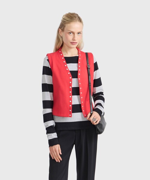 agnes b.（アニエスベー）の「太ボーダー コットン ロングスリーブ Tシャツ "Knox Ultra"（Tシャツ/カットソー・レディース・ブラック系その他・3/2/1）」の3枚目の写真