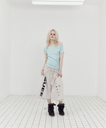 DOUBLE LAYERED BERMUDA PANTS / BLACK（その他パンツ）｜SETUP-EXE