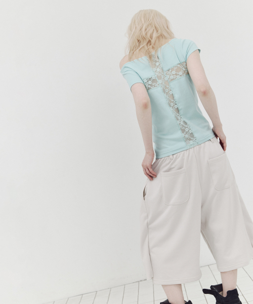 SETUP-EXE（セットアップイーエックスイー）の「DOUBLE LAYERED BERMUDA PANTS / BEIGE（その他パンツ・レディース・その他・OS）」の7枚目の写真