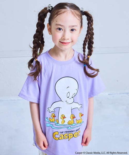 MARKEY'S(マーキーズ)の「【別注】Casper プリント半袖Tシャツ(Tシャツ/カットソー・キッズ・オフホワイト/ホワイト/ラベンダー・140/80/110/100/90/150/130/120)」の3枚目の写真