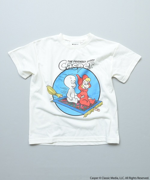 MARKEY'S(マーキーズ)の「【別注】Casper プリント半袖Tシャツ(Tシャツ/カットソー・キッズ・オフホワイト/ホワイト/ラベンダー・140/80/110/100/90/150/130/120)」の4枚目の写真
