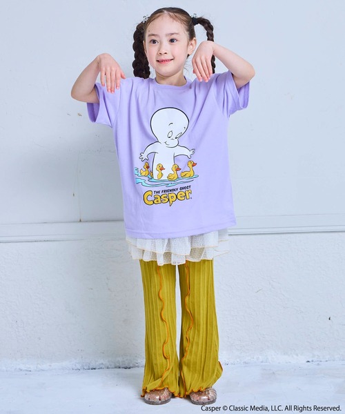 MARKEY'S(マーキーズ)の「【別注】Casper プリント半袖Tシャツ(Tシャツ/カットソー・キッズ・オフホワイト/ホワイト/ラベンダー・140/80/110/100/90/150/130/120)」の8枚目の写真