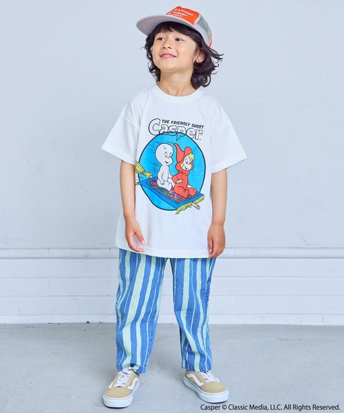 MARKEY'S(マーキーズ)の「【別注】Casper プリント半袖Tシャツ(Tシャツ/カットソー・キッズ・オフホワイト/ホワイト/ラベンダー・140/80/110/100/90/150/130/120)」の5枚目の写真