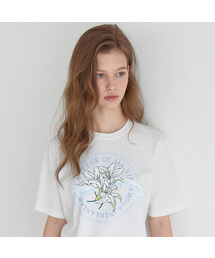 リリープリントTシャツ - オフホワイト