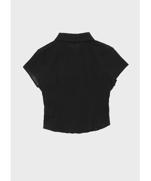 BLACKUP（ブラックアップ）の「[MADE] モディエルプリーツ半袖シャツ（シャツ/ブラウス・レディース・ブラック/ホワイト・MEDIUM/SMALL）」の19枚目の写真