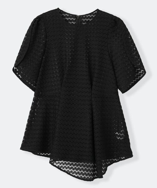 LANVIN en Bleu(ランバンオンブルー)の「ペプラムレースブラウス(シャツ/ブラウス・レディース・オフホワイト/ブラック・38)」の2枚目の写真
