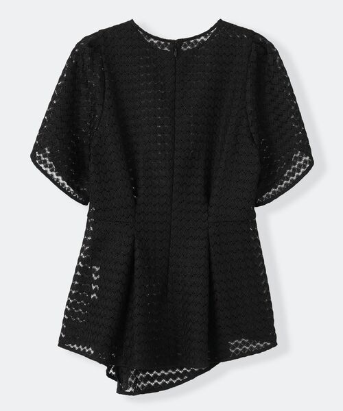 LANVIN en Bleu(ランバンオンブルー)の「ペプラムレースブラウス(シャツ/ブラウス・レディース・オフホワイト/ブラック・38)」の4枚目の写真