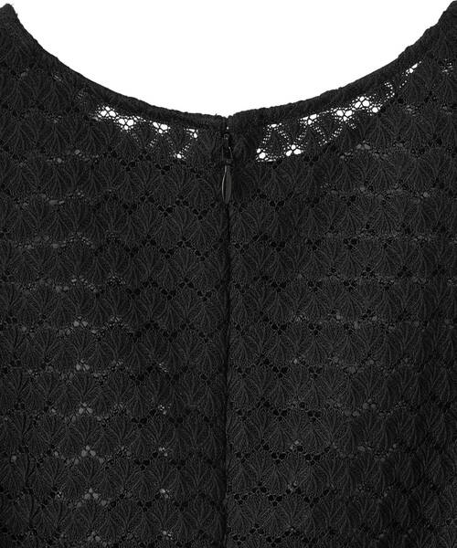 LANVIN en Bleu(ランバンオンブルー)の「ペプラムレースブラウス(シャツ/ブラウス・レディース・オフホワイト/ブラック・38)」の6枚目の写真