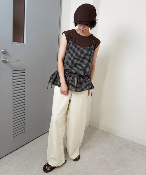 gossara(ゴサラ)の「【デイリー使いにぴったり】イージーワイドパンツ(その他パンツ・レディース・ブラウン/ブルー/オフホワイト・FREE)」の11枚目の写真