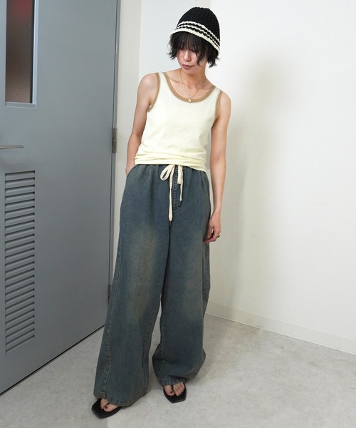 gossara(ゴサラ)の「【デイリー使いにぴったり】イージーワイドパンツ(その他パンツ・レディース・ブラウン/ブルー/オフホワイト・FREE)」の21枚目の写真
