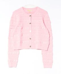 フローラル エンブリッシュ ストレッチニット カーディガン