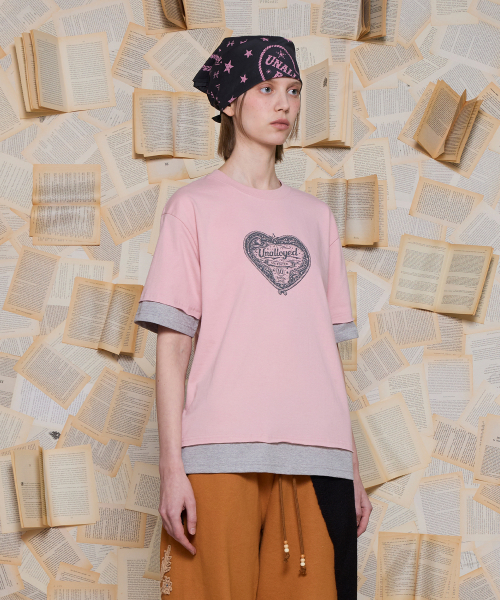 UNALLOYED(アナロイド)の「ウェスタンハートTシャツ / ピンク(Tシャツ/カットソー・メンズ・その他・SMALL/MEDIUM/LARGE)」の2枚目の写真