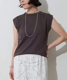 Whim Gazette（ウィムガゼット）の「タックノースリーブプルオーバー（Tシャツ/カットソー）」