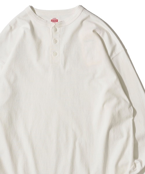 Healthknit(ヘルスニット)の「【Healthknit】Henlyneck L/S Tee / ヘンリーネック ロングスリーブTシャツ(Tシャツ/カットソー・メンズ・ホワイト/オートミール/ヘザーグレー/チャコール・SMALL/LARGE/MEDIUM/X-LARGE)」の1枚目の写真