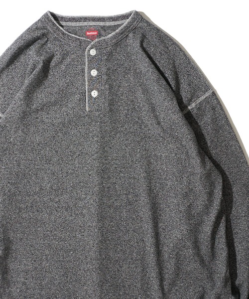 Healthknit(ヘルスニット)の「【Healthknit】Henlyneck L/S Tee / ヘンリーネック ロングスリーブTシャツ(Tシャツ/カットソー・メンズ・ホワイト/オートミール/ヘザーグレー/チャコール・SMALL/LARGE/MEDIUM/X-LARGE)」の3枚目の写真