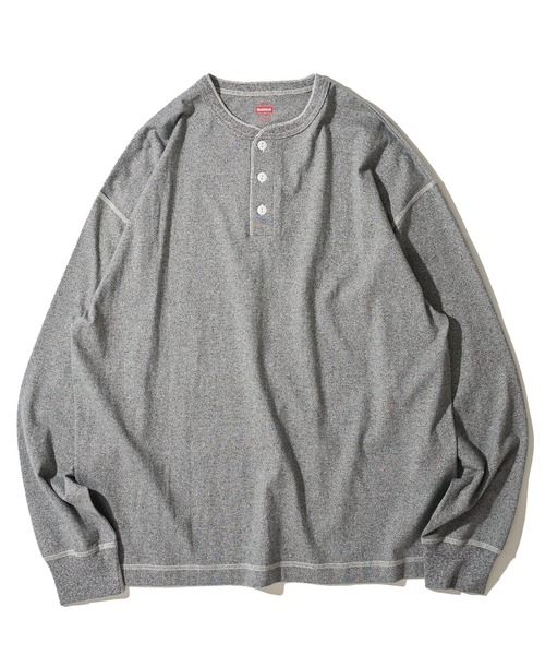 Healthknit(ヘルスニット)の「【Healthknit】Henlyneck L/S Tee / ヘンリーネック ロングスリーブTシャツ(Tシャツ/カットソー・メンズ・ホワイト/オートミール/ヘザーグレー/チャコール・SMALL/LARGE/MEDIUM/X-LARGE)」の7枚目の写真