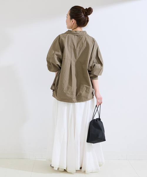 B.C STOCK(ベーセーストック)の「《追加》【WEB限定】ウォッシャブル / コットンレーヨンボイルマチ入りスカート(スカート・レディース・ブラック/ホワイト・FREE)」の16枚目の写真