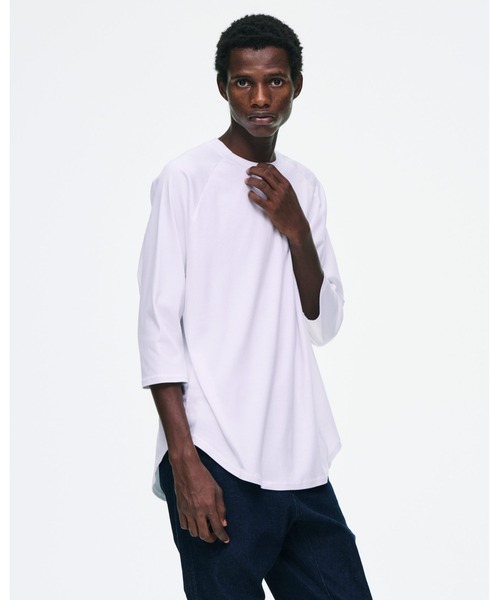 SOPHNET.（ソフネット）の「RAGLAN 3/4 SLEEVE WIDE TEE（Tシャツ/カットソー・メンズ・ホワイト/ブラック/ブルー・1/2/3/4）」の4枚目の写真