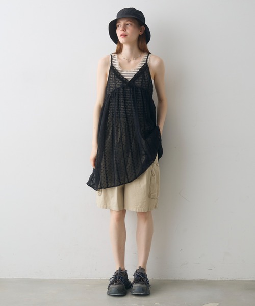 Crisp(クリスプ)の「sheer lace cami tunic / シアーレースキャミチュニック(チュニック・レディース・ホワイト/ブラック・FREE)」の14枚目の写真