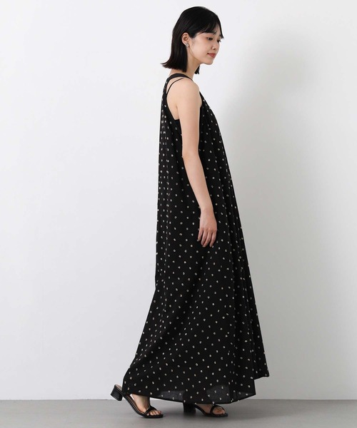 Gready Brilliant(グレディブリリアン)の「アメスリVネックマキシ(ワンピース・レディース・ブラック/ドット・38/36)」の4枚目の写真