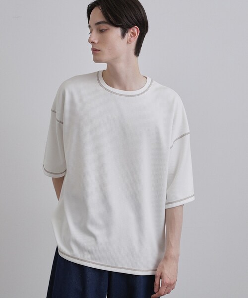気化熱冷却／涼しい】ワッフルカットソー（Tシャツ/カットソー）｜tk