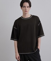 【気化熱冷却/涼しい】ワッフルカットソー