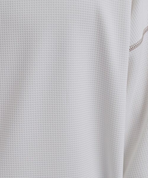 tk.TAKEO KIKUCHI(ティーケータケオキクチ)の「【気化熱冷却/涼しい】ワッフルカットソー(Tシャツ/カットソー・メンズ・ブラック/ホワイト・03/02)」の4枚目の写真
