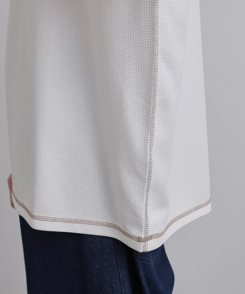 tk.TAKEO KIKUCHI(ティーケータケオキクチ)の「【気化熱冷却/涼しい】ワッフルカットソー(Tシャツ/カットソー・メンズ・ブラック/ホワイト・03/02)」の14枚目の写真