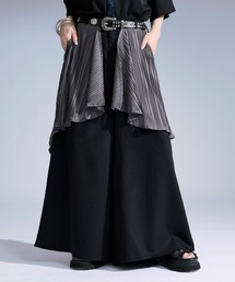 Lame stripe wide straight pants / ラメストライプワイドストレート