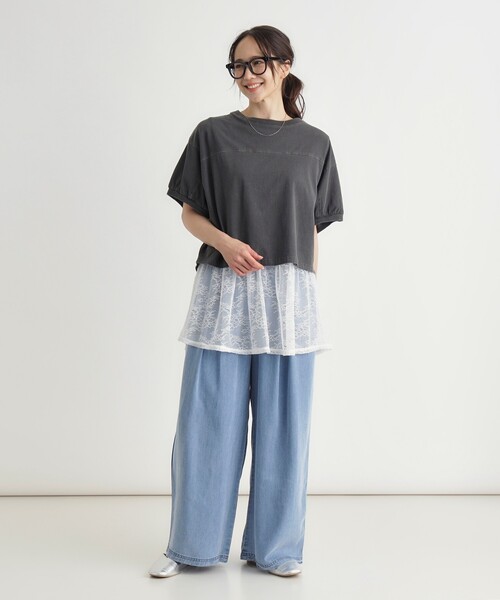 HONEYSUCKLE ROSE（ハニーサックルローズ）の「レースドッキングタンクトップ（タンクトップ・レディース・ブラック/オフホワイト・04/05）」の12枚目の写真