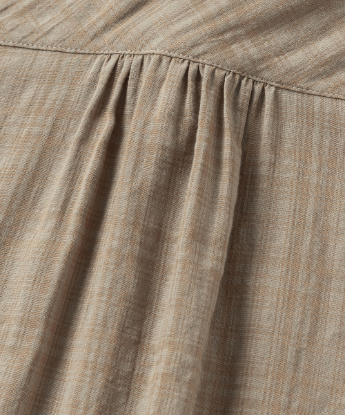 NONBLANK(ノンブランク)の「シアーチェッククロップHSシャツ_ORNAGE BEIGE(シャツ/ブラウス・メンズ・オレンジ・SMALL/MEDIUM/LARGE/X-LARGE)」の9枚目の写真