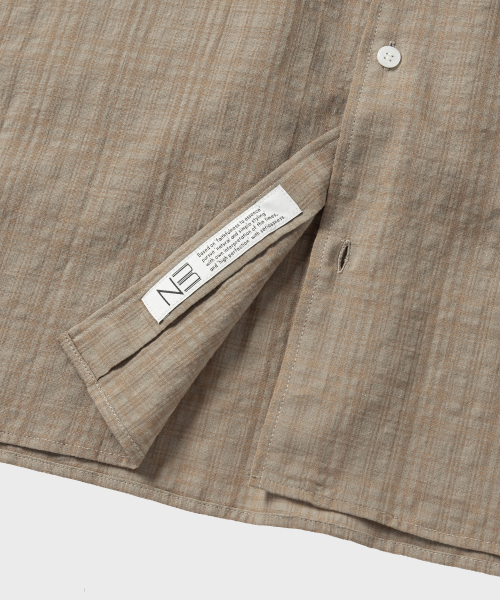 NONBLANK(ノンブランク)の「シアーチェッククロップHSシャツ_ORNAGE BEIGE(シャツ/ブラウス・メンズ・オレンジ・SMALL/MEDIUM/LARGE/X-LARGE)」の10枚目の写真