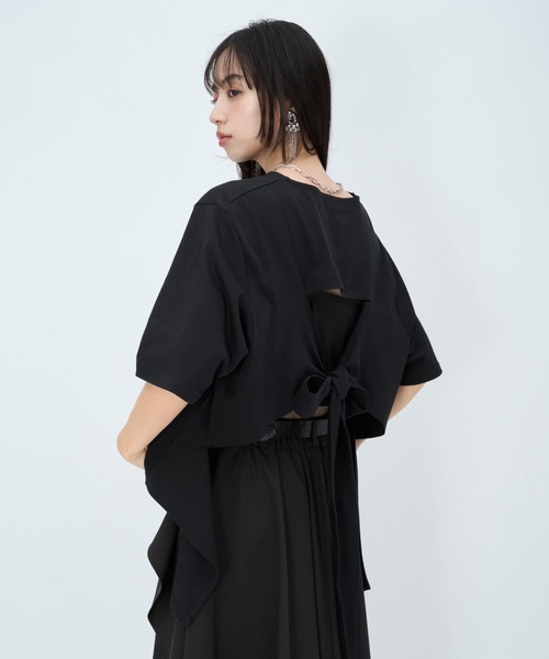 HARE（ハレ）の「バックアキリボンカットT(HARE)（Tシャツ/カットソー・レディース・ブラック/ホワイト・FREE）」の22枚目の写真