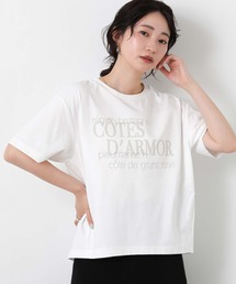 ロゴ×ステッチ刺繍カットソー