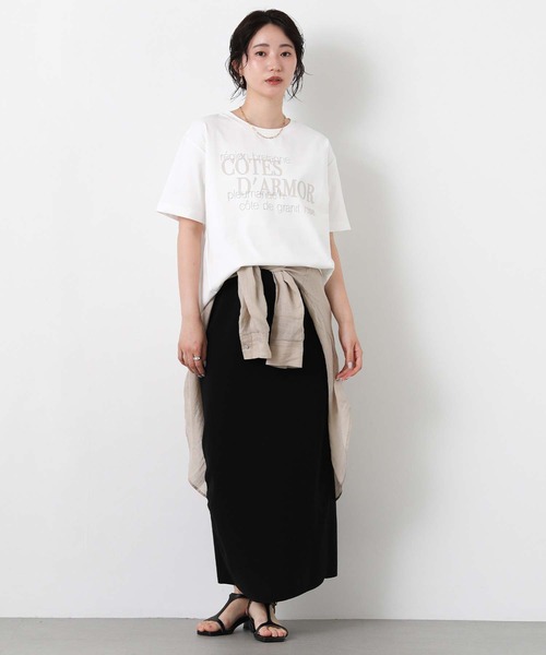 Gready Brilliant(グレディブリリアン)の「ロゴ×ステッチ刺繍カットソー(Tシャツ/カットソー・レディース・ブラウン系/ホワイト系・FREE)」の11枚目の写真