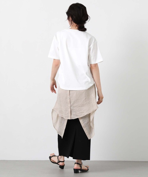 Gready Brilliant(グレディブリリアン)の「ロゴ×ステッチ刺繍カットソー(Tシャツ/カットソー・レディース・ブラウン系/ホワイト系・FREE)」の13枚目の写真